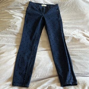 Madwell 9” high rise polka dot skinny jeans